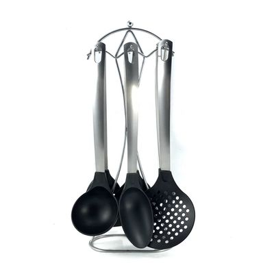 Nichtklebende 7PCS Nylon-Küchenutensilien mit Edelstahlgriffe
