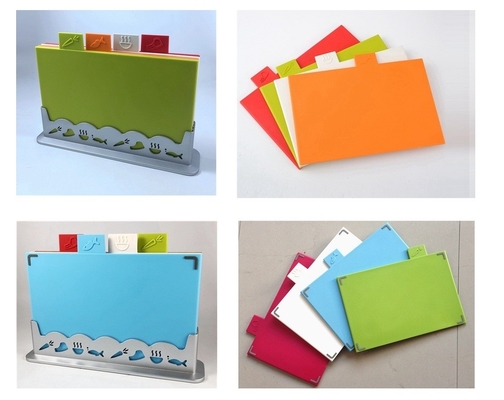 Verwandeln Sie Ihre Küche mit unserem regelmäßigen 4-Farben-Schnittbrett-Set Größe 30x20cm