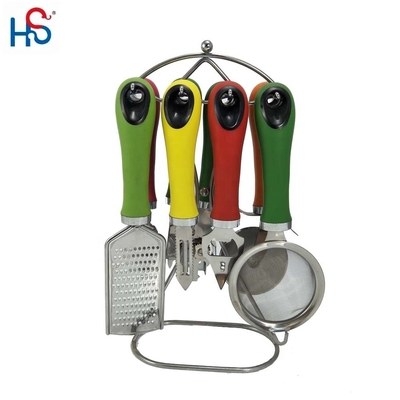 Home Küchenutensilien 8PCS Accessoires aus Edelstahl mit bunten Griffe