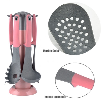 Baby Holiday Pink Küchenutensilien Set Kochwerkzeuge TPR PP Griff Einzigartiges Küchengerät