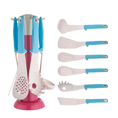 Baby Holiday Pink Küchenutensilien Set Kochwerkzeuge TPR PP Griff Einzigartiges Küchengerät