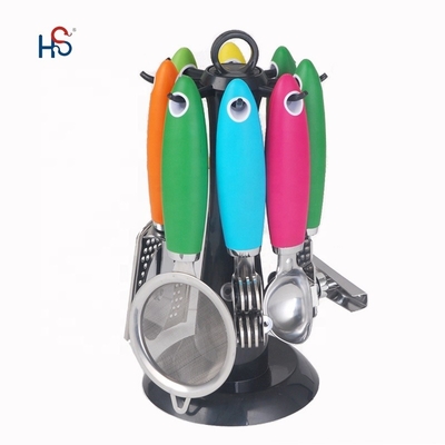 Edelstahl-Küchen-Gadget-Set für nachhaltige Kochwerkzeuge und TPR-Griff