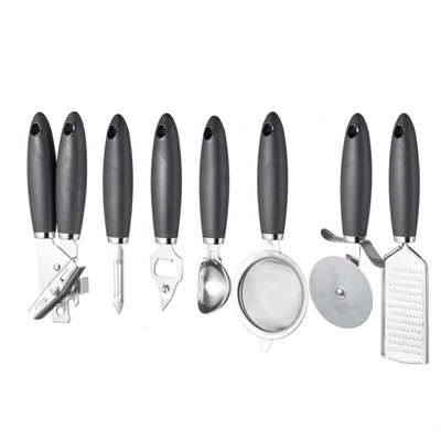 Edelstahl-Küchen-Gadget-Set für nachhaltige Kochwerkzeuge und TPR-Griff