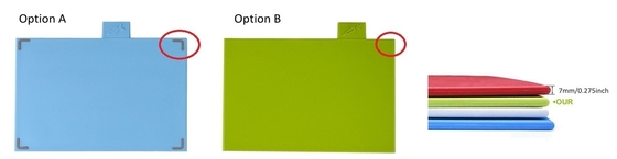 Anpassungs-Logo Akzeptable Marmor-Kunststoff-Schnittbrett Set 4 Stück Brett BPA-frei PP