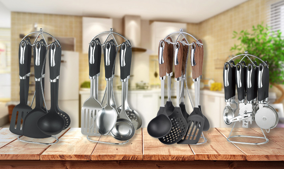 Stainless Steel Kochservice Set Schlitz Turner Löffel für Küchengeräte