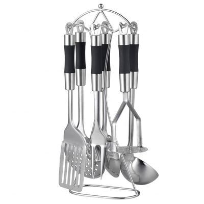 Edelstahl-Werkzeug-Sets für Küchen-Suppen-Kessel-Skimmer-Turner-Spatula-Reiskuppe