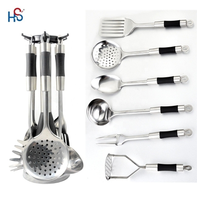 Edelstahl-Werkzeug-Sets für Küchen-Suppen-Kessel-Skimmer-Turner-Spatula-Reiskuppe