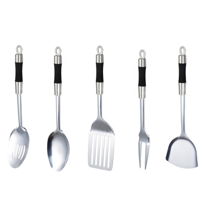 Edelstahl-Werkzeug-Sets für Küchen-Suppen-Kessel-Skimmer-Turner-Spatula-Reiskuppe