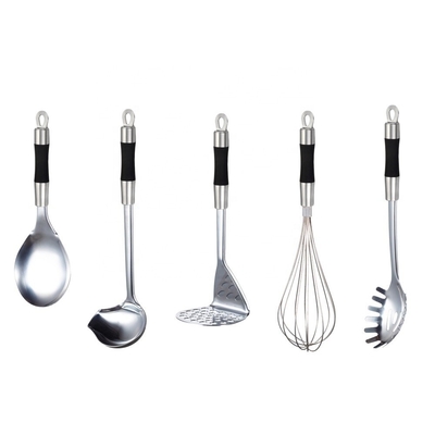 Edelstahl-Werkzeug-Sets für Küchen-Suppen-Kessel-Skimmer-Turner-Spatula-Reiskuppe
