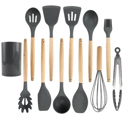 Erleben Sie das beste Kochen mit Silikon-Küchenutensilien-Set und Holzgriff