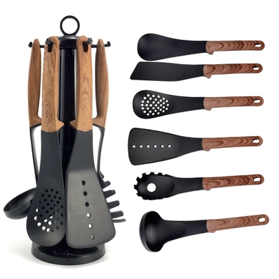 Elevate 6-teiliges nicht klebendes Küchengerät Set Holzgriff und hitzebeständiges Design