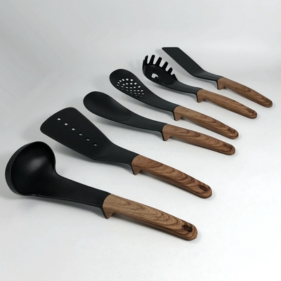 Elevate 6-teiliges nicht klebendes Küchengerät Set Holzgriff und hitzebeständiges Design