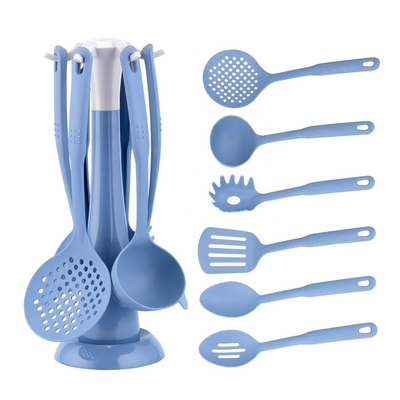 Nachhaltiges Kochgeschirr Set 7 Stück Nylonwerkzeuge für Nonstick Kochgeschirr Blau